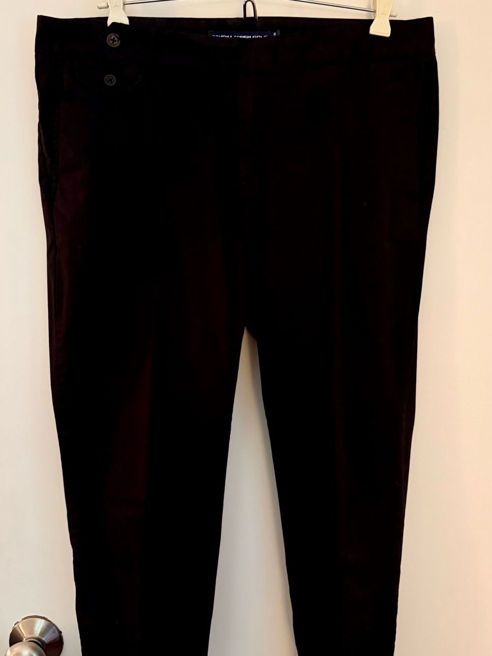 Ralph Lauren Black Cropped Ankle Pants with Side Buttons
